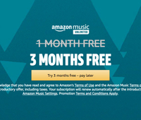 Try  Music Unlimited Free for 3 Months