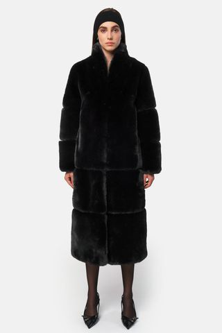 Apparis Sylke Coat in Noir