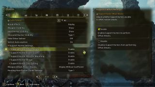 Monster Hunter Wilds support hunter options