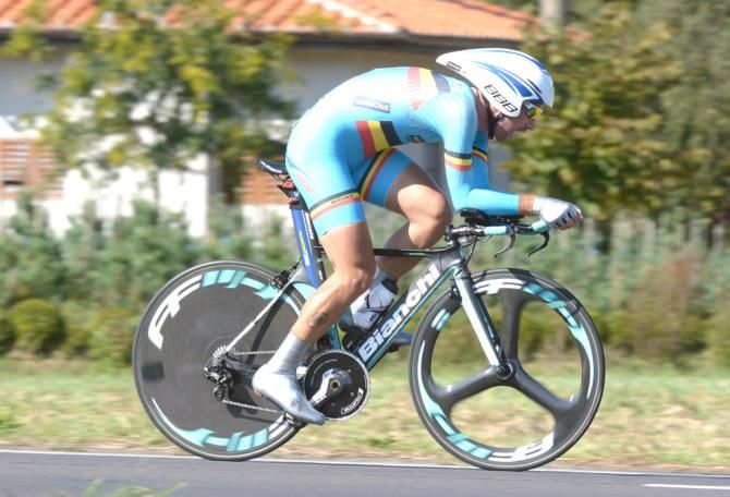Thomas De Gendt (Belgium) could only manage a 49th place finish at the 2013 time trial Worlds