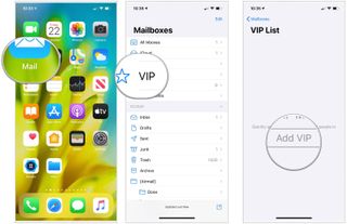 To add contacts to your VIP list, launch the Mail app on your devices. Tap VIP directly underneath your regular inbox. Tap Add VIP.