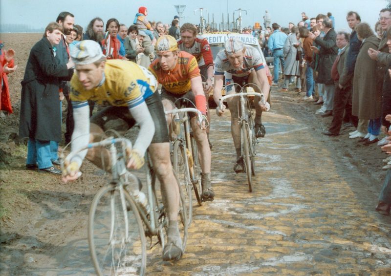 Sean Kelly at the 1986 Paris-Roubaix