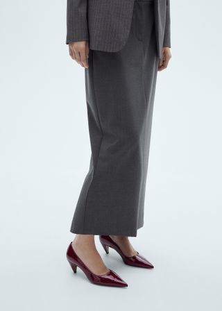 Long pencil skirt with opening – Women | Mango USA