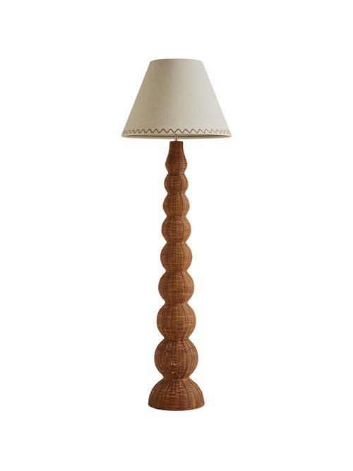 Wicker Graduated Base Floor Lamp