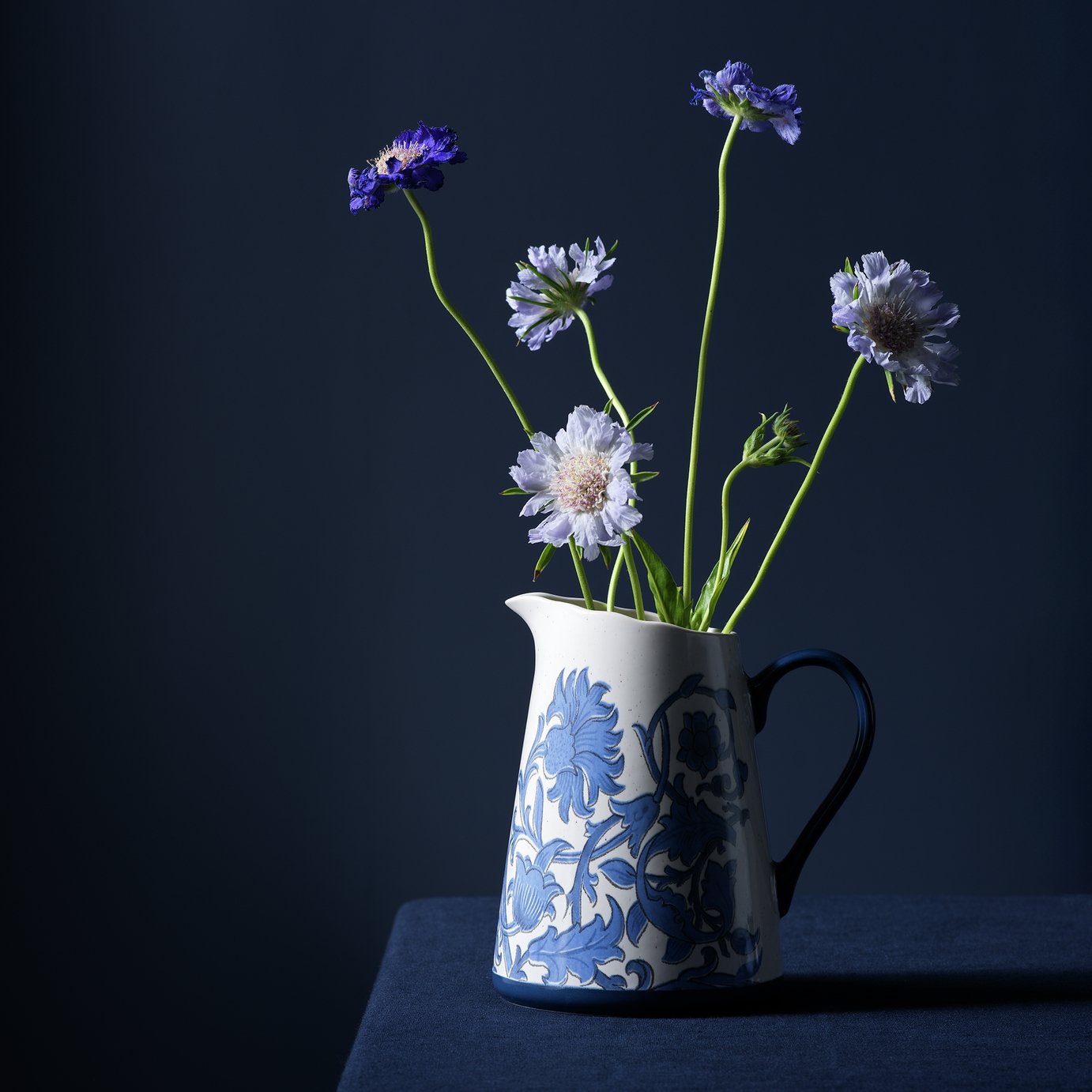 Habitat X Morris &amp;amp; Co. Inky Large Ceramic Jug - Blue