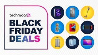 A selection of products next to text that says Black Friday Deals 