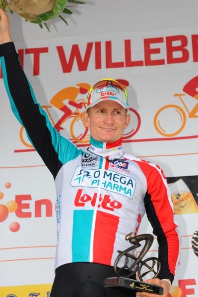 Stage 1 victor Andre Greipel on the podium.