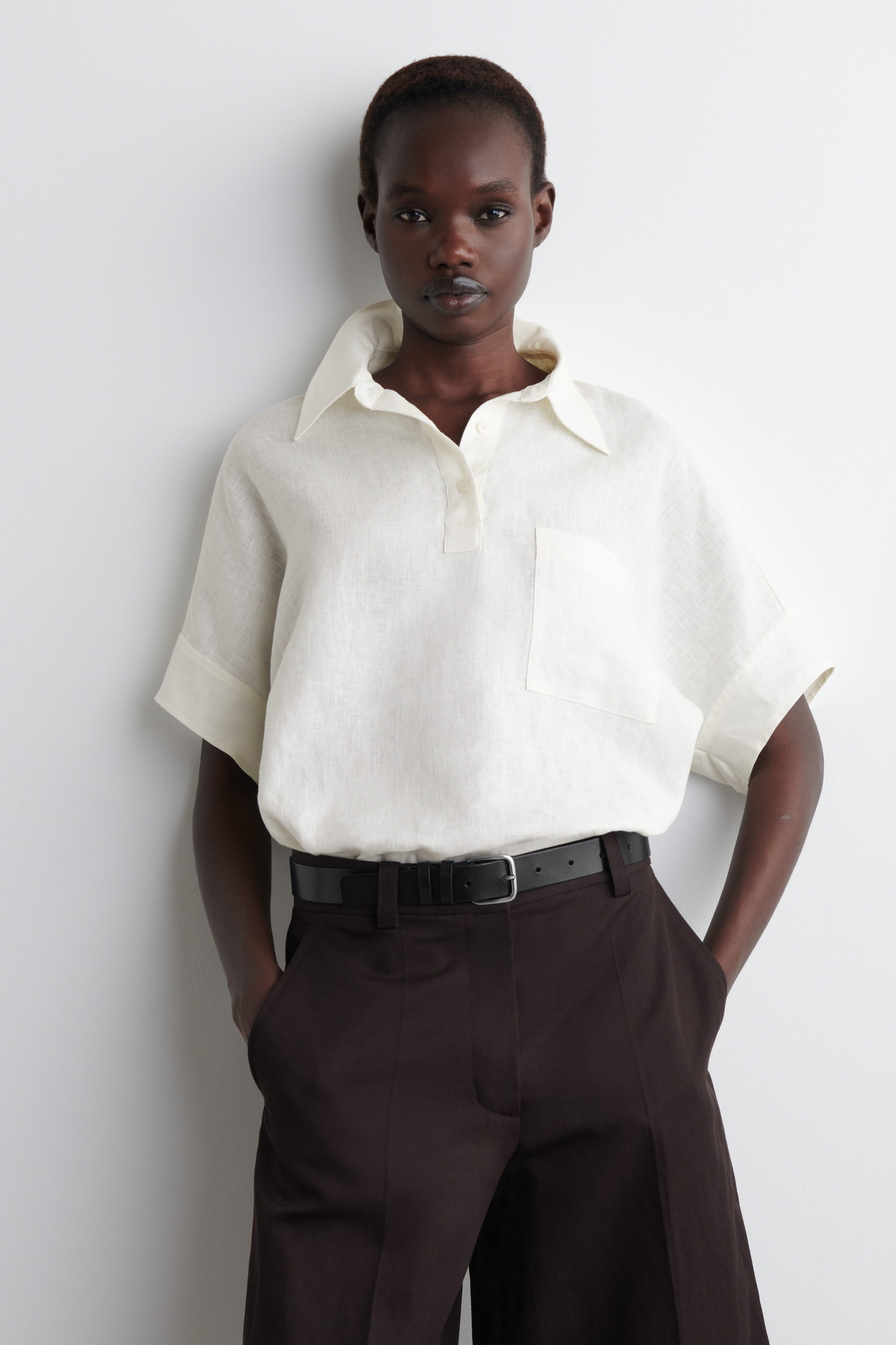 Linen Half-Placket Shirt