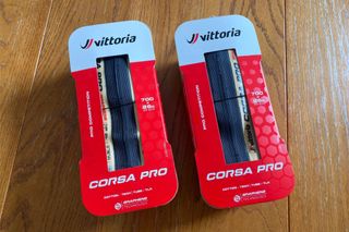 Vittoria Corsa Pro tires in their packaging