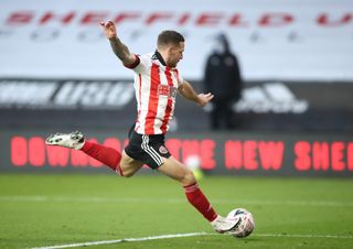Billy Sharp scores Sheffield United's second goal against Plymouth