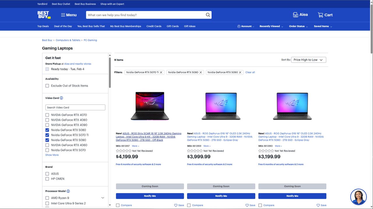RTX 50 series laptops
