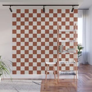 Rust Checkerboard Wallpaper