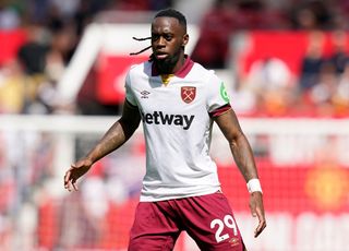 Aaron Wan-Bissaka playing for West Ham against Manchester United, May 2025