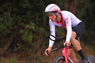 PLOUAY FRANCE AUGUST 24 Stefan Kung of Switzerland during the 26th UEC Road European Championships 2020 Mens Elite Individual Time Trial a 256km race from Plouay to Plouay ITT UECcycling EuroRoad20 on August 24 2020 in Plouay France Photo by Luc ClaessenGetty Images