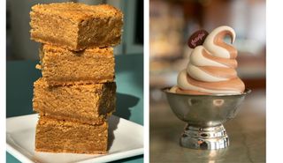 Sweet Boy Blondie brownies and soft serve ice cream