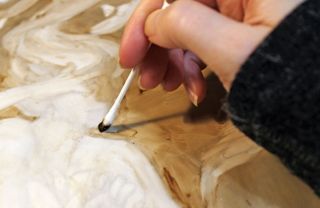 Walnut ink underpainting allows you establish your painting's flow and value structure