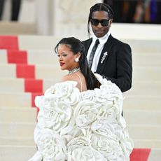 Rihanna and ASAP Rocky at the 2023 Met Gala