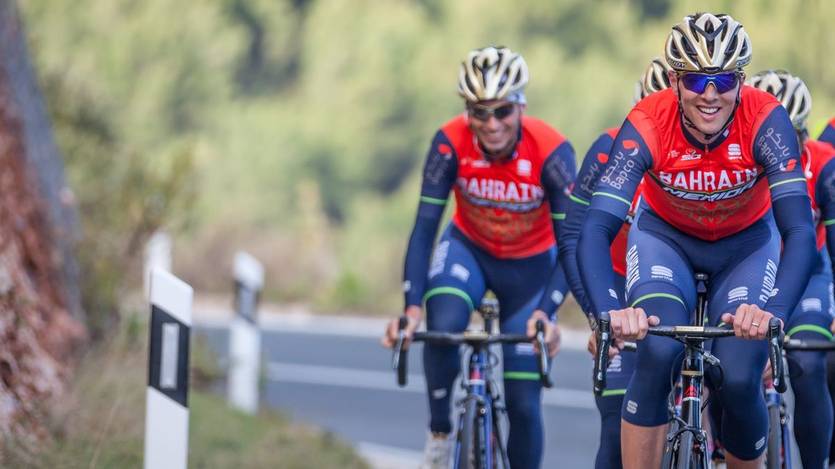 Ramunas Navardauskas trains with Bahrain-Merida in Croatia