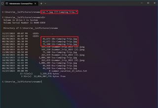 Command Prompt rename multiple files