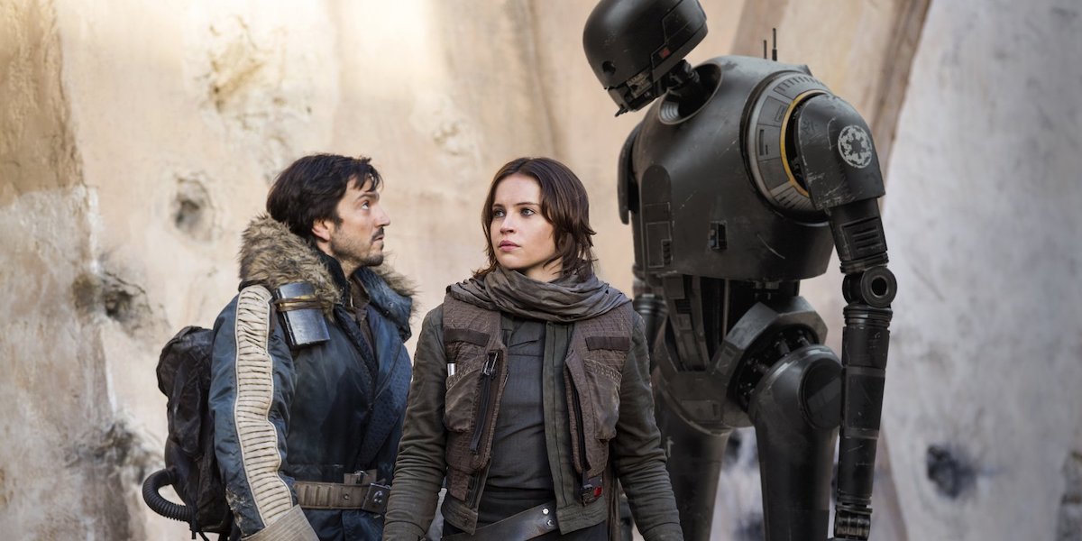 Diego Luna and Felicity Jones in Rogue One