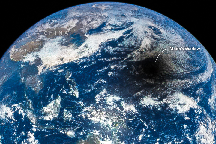 DSCOVR's View of March 2016 Total Solar Eclipse