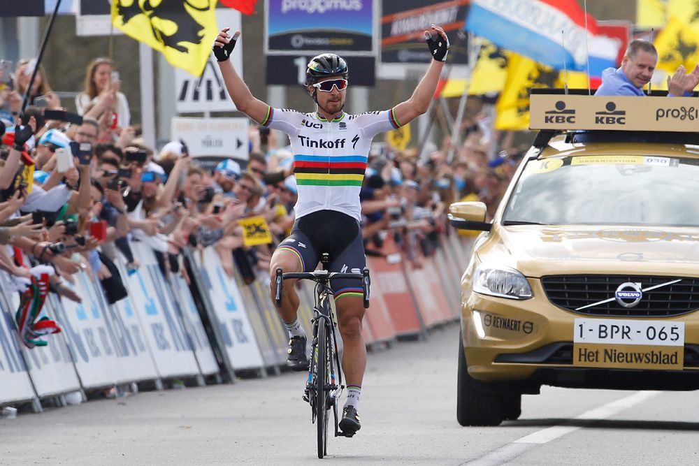 World Champ Peter Sagan (Tinkoff) wins the Tour of Flanders