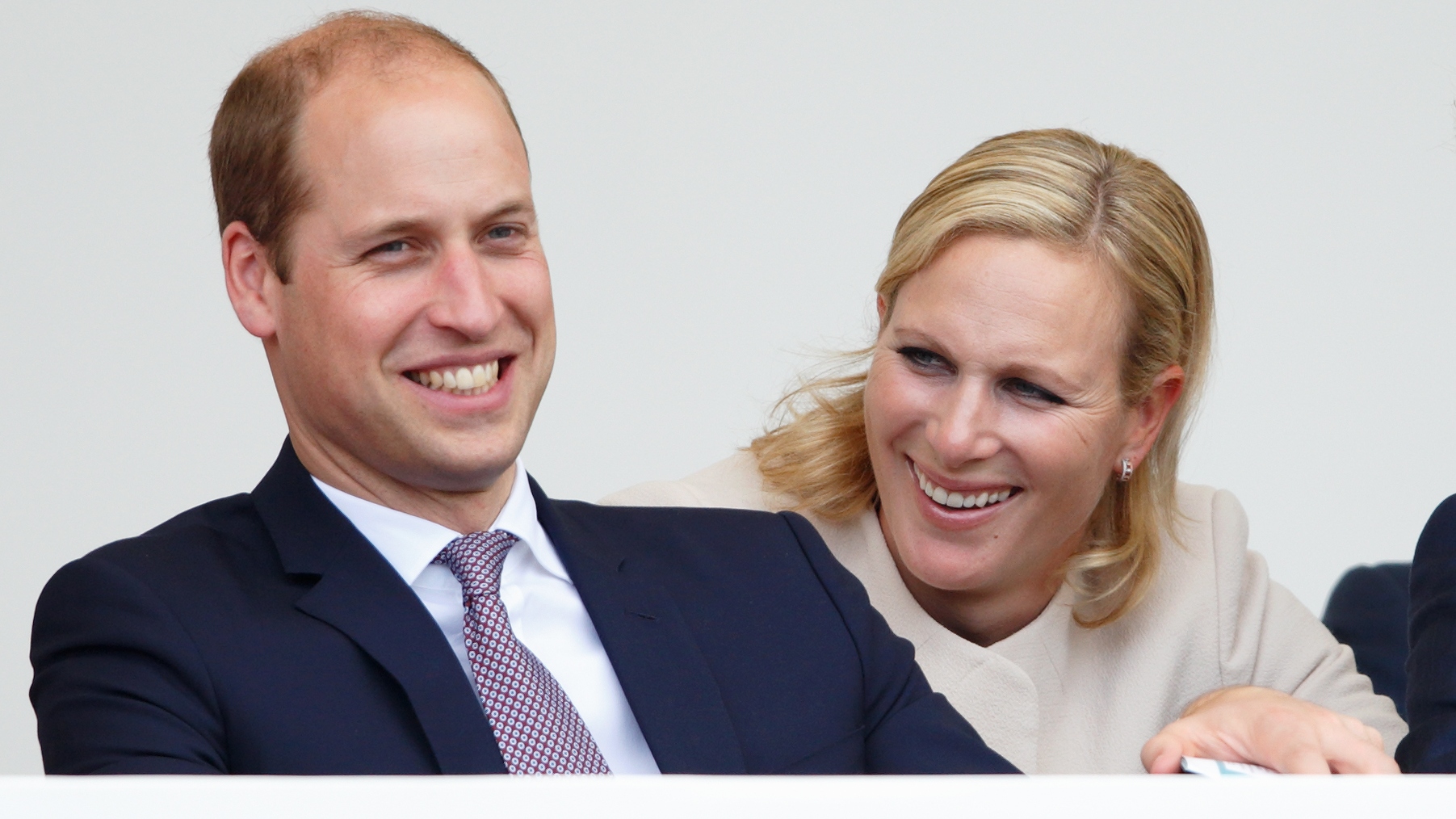 Prince William and Zara Tindall watch a carnival parade as they attend 'The Patron's Lunch' celebrations to mark Queen Elizabeth II's 90th birthday