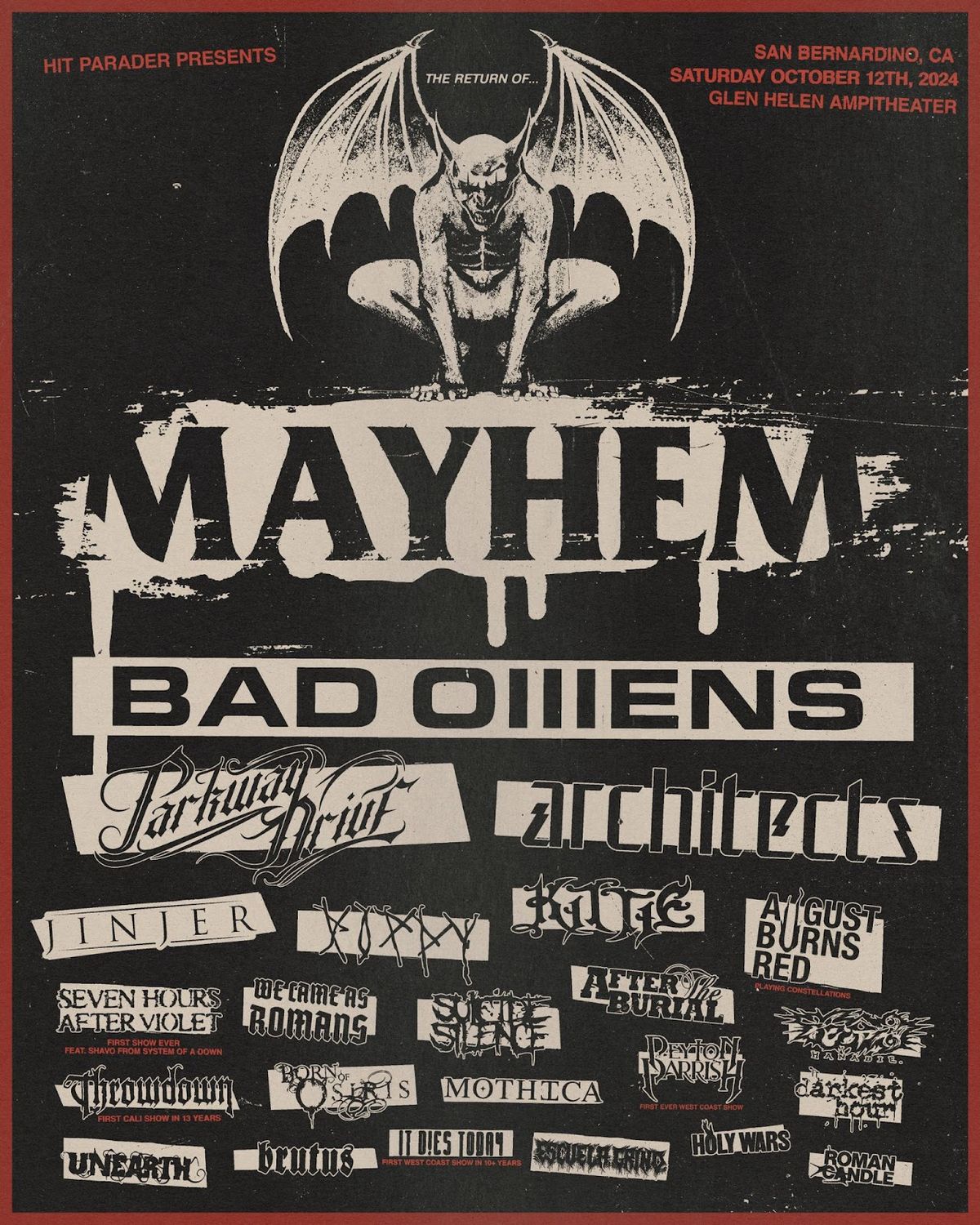 Bad Omens, Parkway Drive, Architects, Poppy, Jinjer, Kittie and more to ...