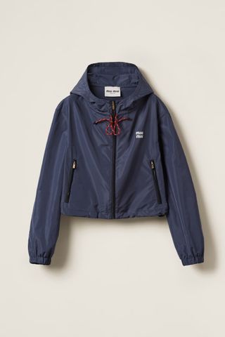 Technical fabric blouson jacket