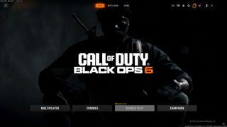 The splash screen for Black Ops 6 showing ranked play currently unavailable