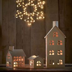 Cox & Cox Three House Tea Light Lanterns