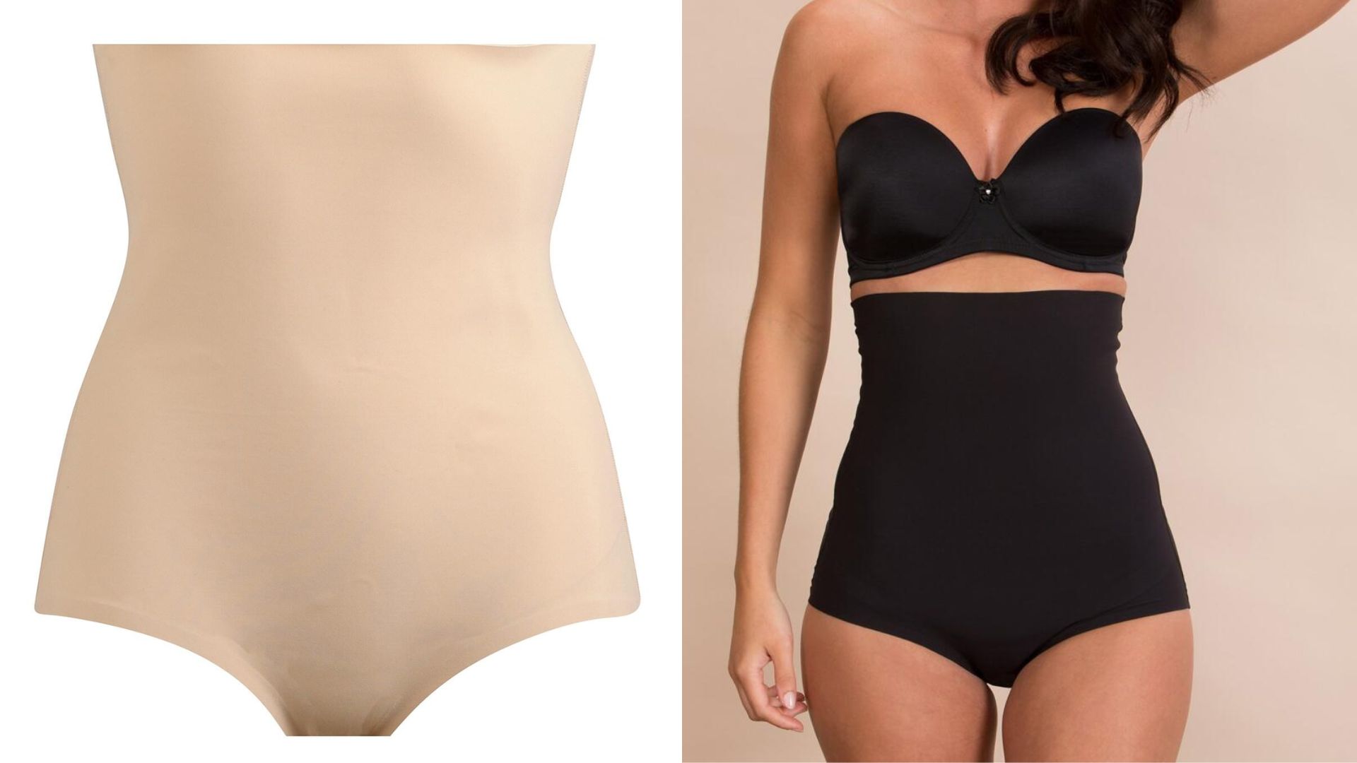 cut out and model image of Pour Moi Definitions High Waist Shaping Brief
