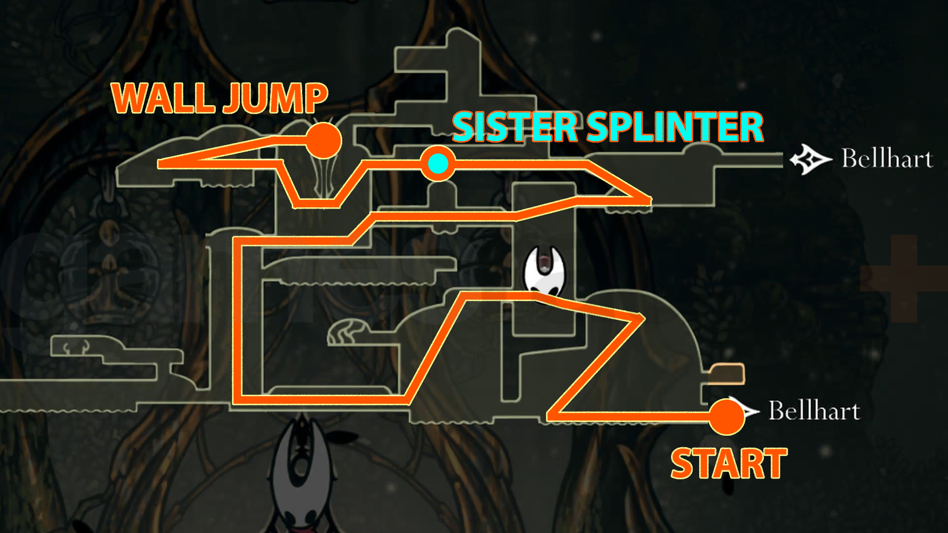 Map to find the Wall Jump in Hollow Knight Silksong