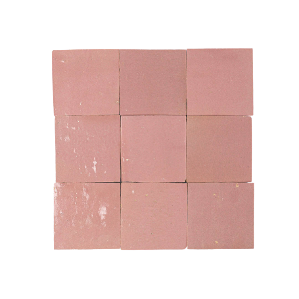 Otto Tiles & Design, Moroccan Dusty Pink Zellige Tile