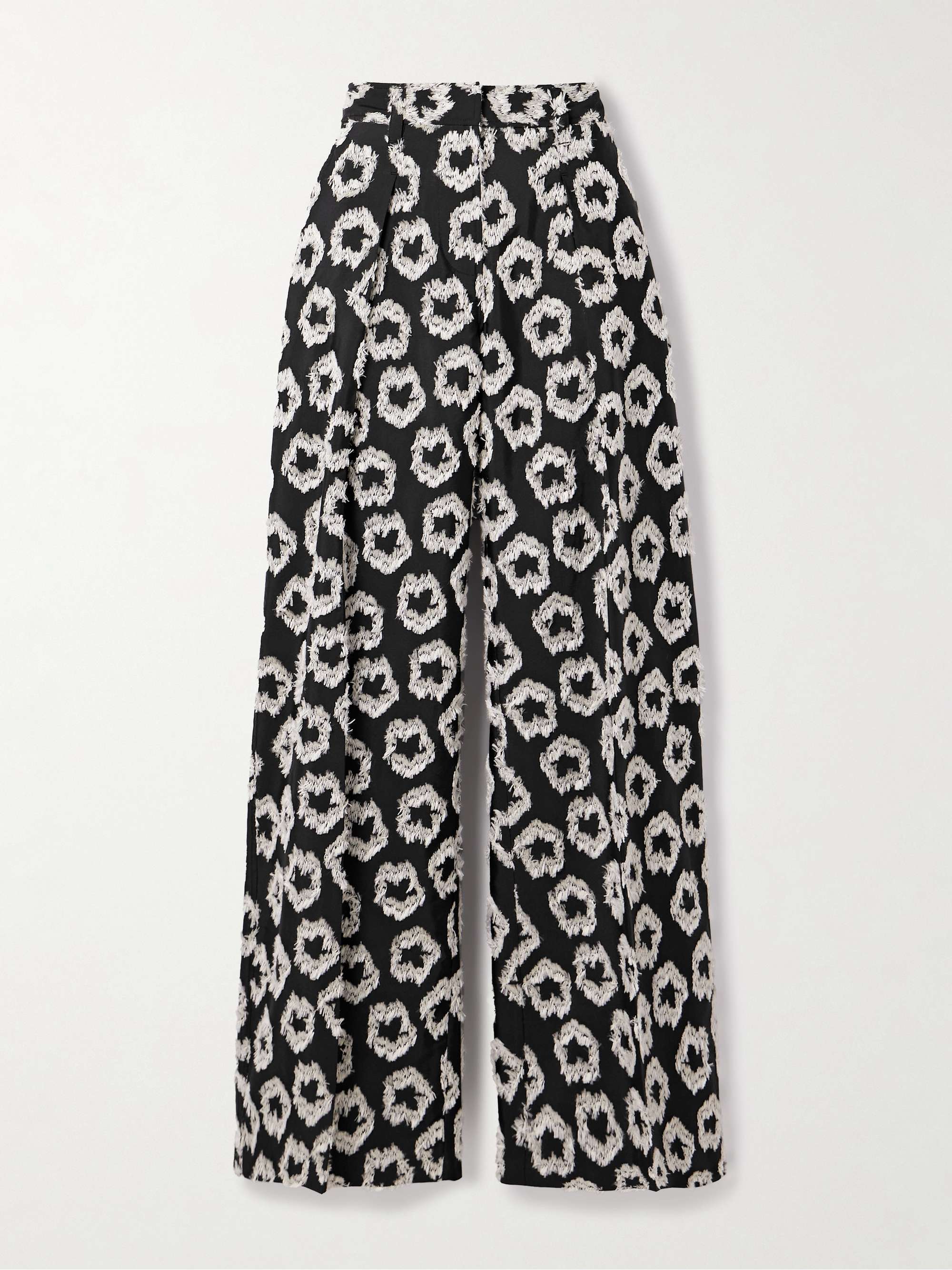 Cai Pleated Recycled Fil Coupé Faille Wide-Leg Pants