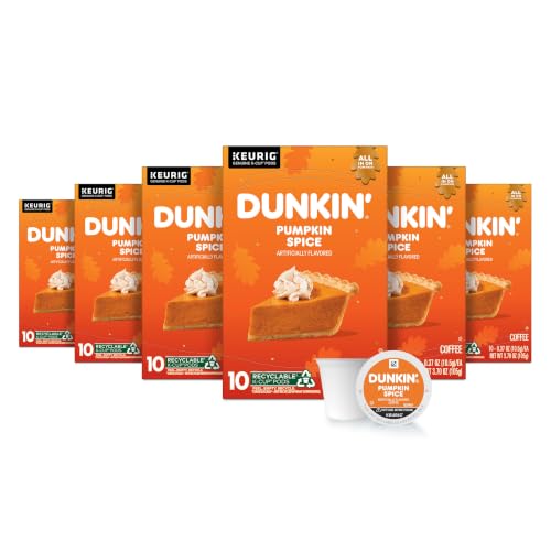 Dunkin’ Pumpkin Spice Artificially Flavored Coffee, 60 Keurig K-Cup Pods
