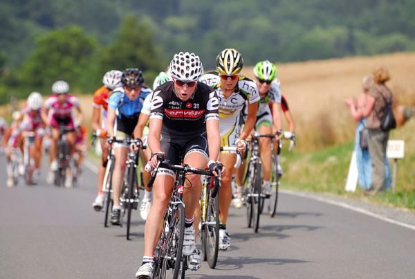 Cervelo TestTeam pushes the pace.