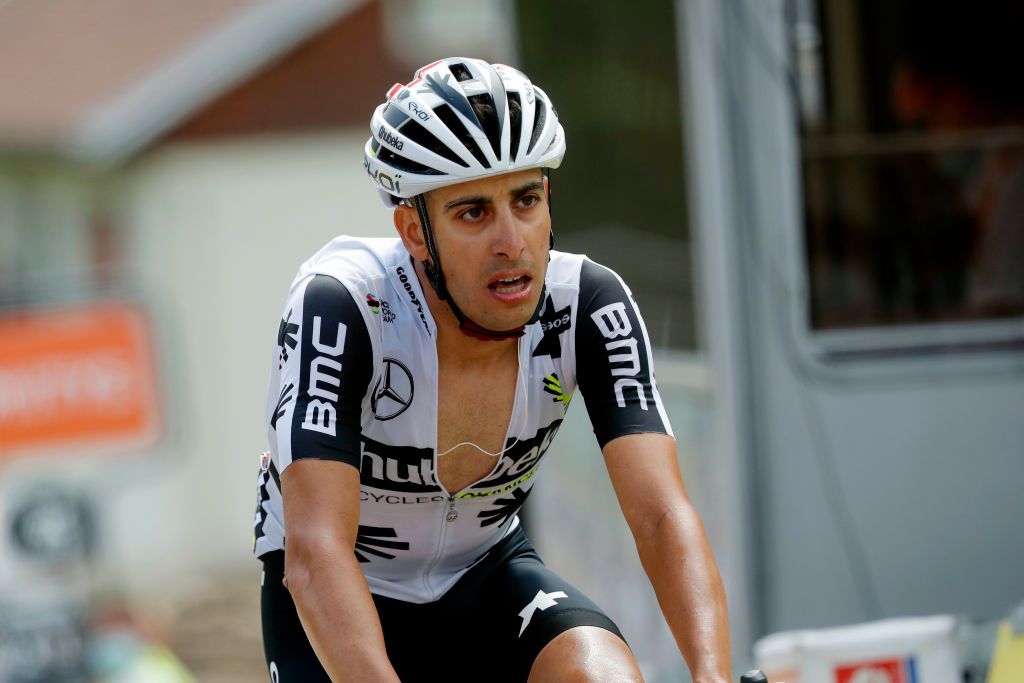 LE SAPPEYENCHARTREUSE FRANCE JUNE 04 Fabio Aru of Italy and Team Qhubeka Assos at arrival during the 73rd Critrium du Dauphin 2021 Stage 6 a 1672km stage from LoriolsurDrome to Le SappeyenChartreuse 1003m UCIworldtour Dauphin dauphine on June 04 2021 in Le SappeyenChartreuse France Photo by Bas CzerwinskiGetty Images