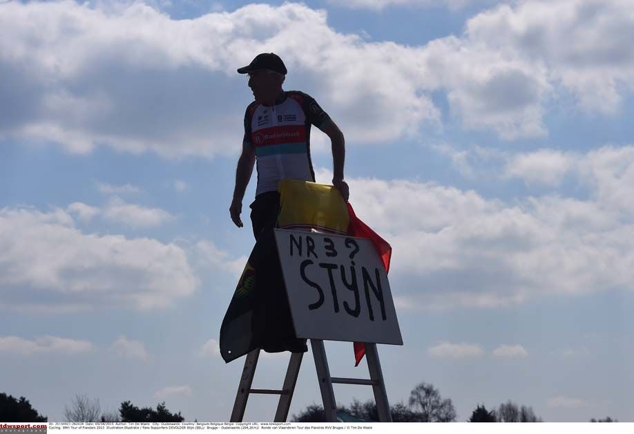 A Stijn Devolder fan during the Tour of Flanders