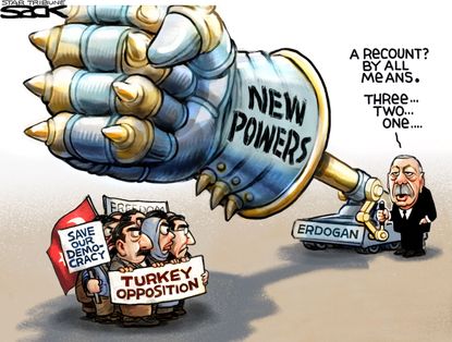 Political Cartoon International Turkey opposition presidential election Erdogan