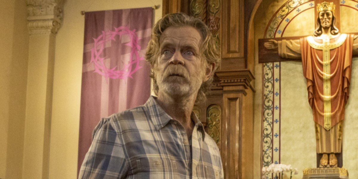 William H. Macy&#039;s frank gallagher in church on shameless