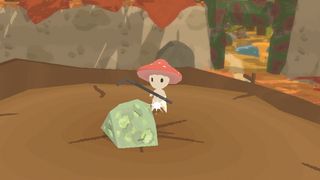 Small mushroom with a stick