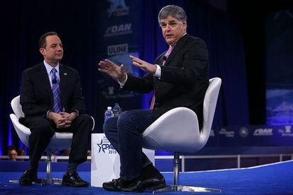 Sean Hannity and Rience Preibus at CPAC 2016