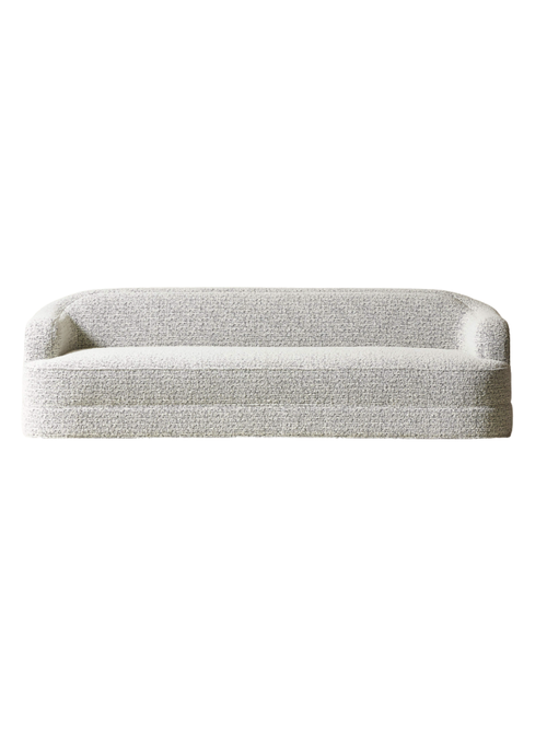 Mylene 97" Black and White Boucl&eacute; Curved Sofa by goop
