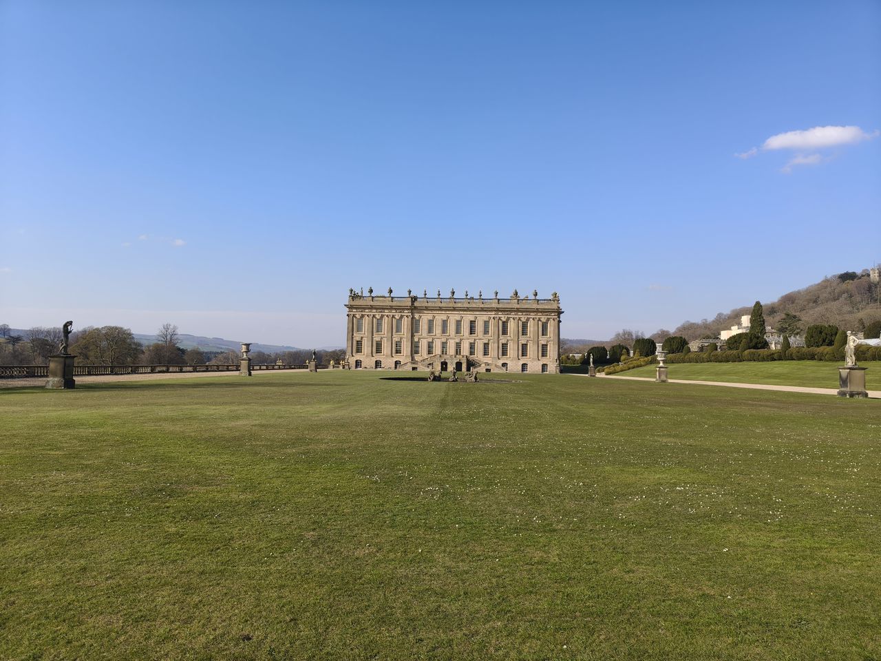 Manor house in a green park