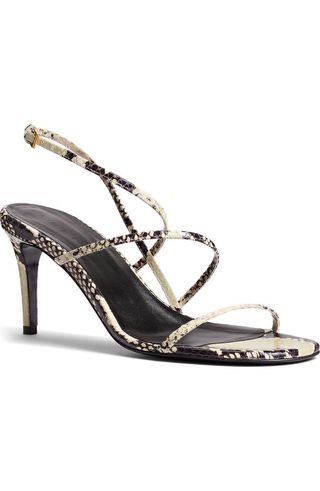 Khaite Loop Snakeskin Embossed Sandal