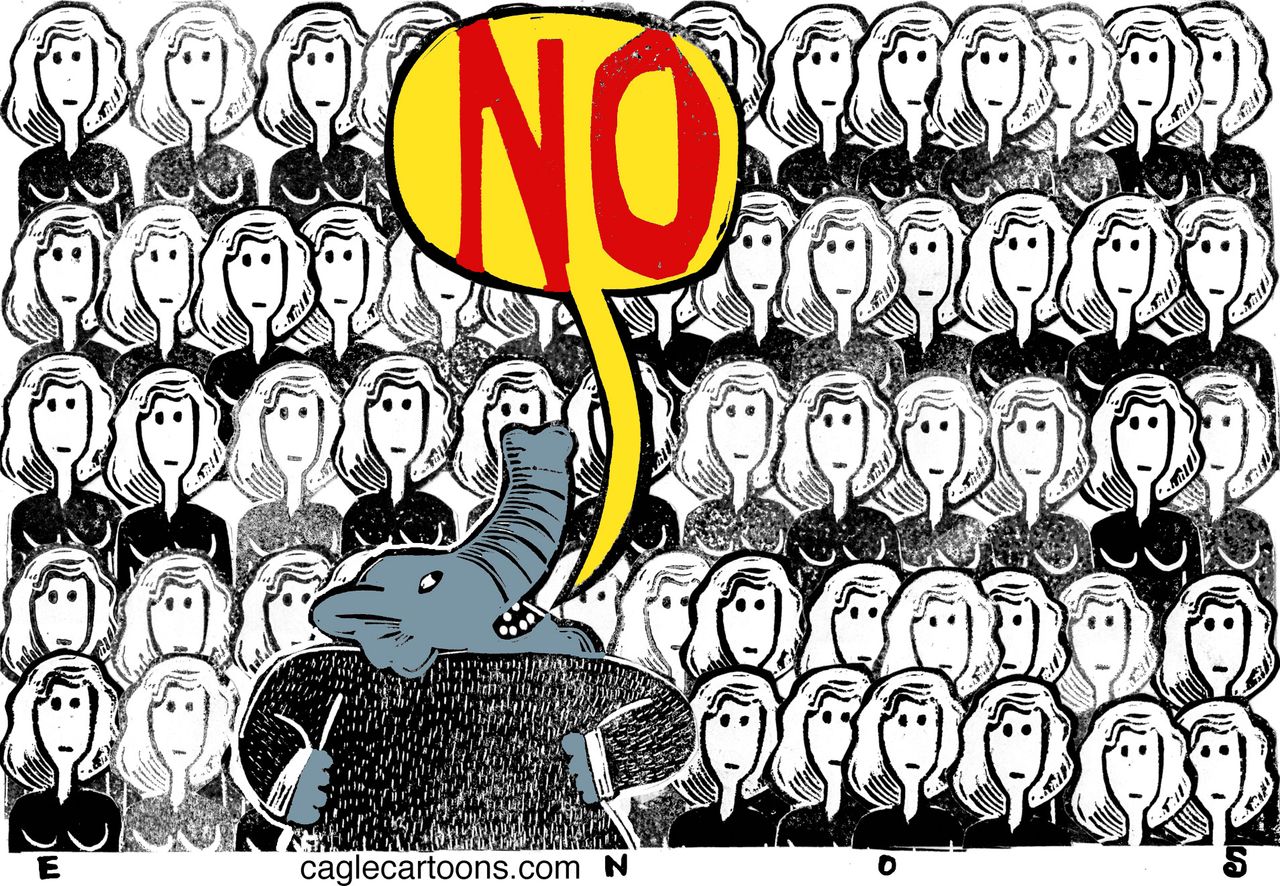 Political cartoon U.S. GOP women’s rights