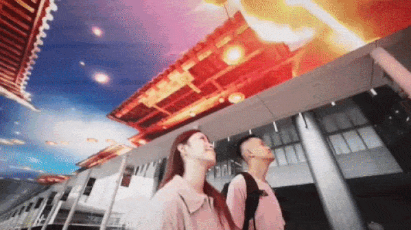 The LED bridge at Kai Tak Sports Park.