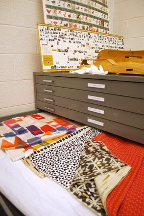 Original fabric designs in the archives