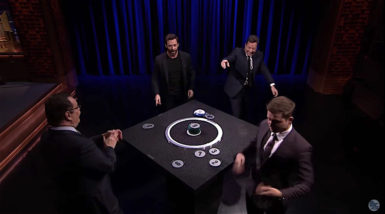 Jimmy Fallon and Hugh Jackman play &amp;quot;catchphrase&amp;quot;